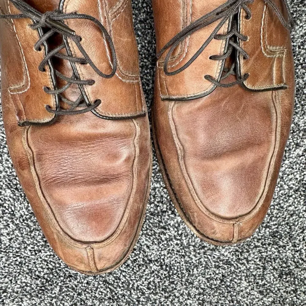 Allen Edmonds Stockbridge Brown Leather Blucher Dress Casual Shoes Mens 10.5
